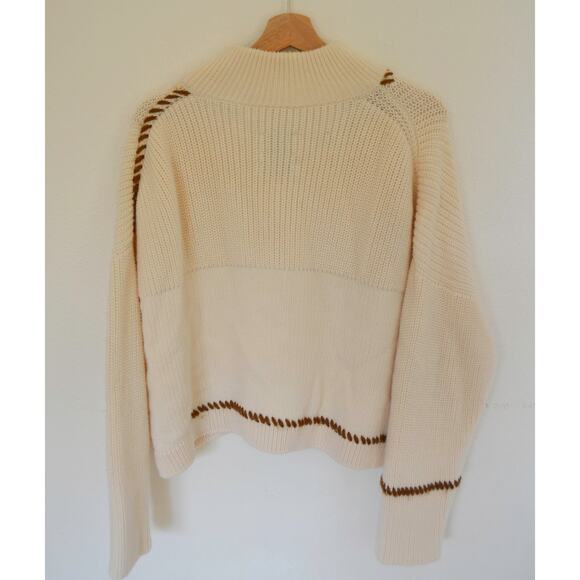 The Knotty Ones 'Sturmai' Merino Wool Turtleneck in Sea Salt - Picture 9 of 9